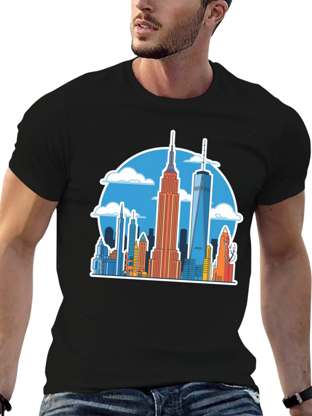 NYC Skyline Graphic Tee - Urban Style