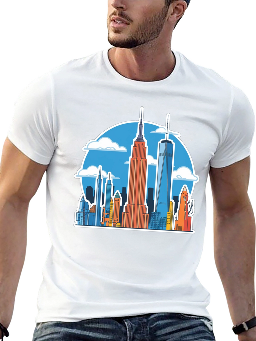 NYC Skyline Graphic Tee - Urban Style