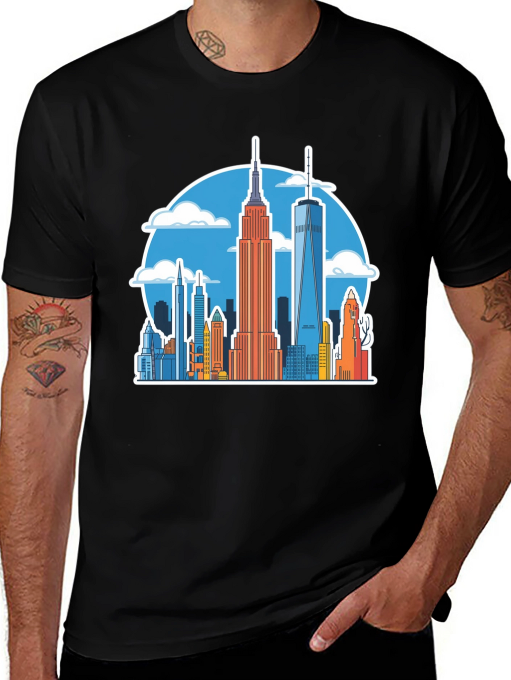 NYC Skyline Graphic Tee - Urban Style