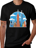 NYC Skyline Graphic Tee - Urban Style