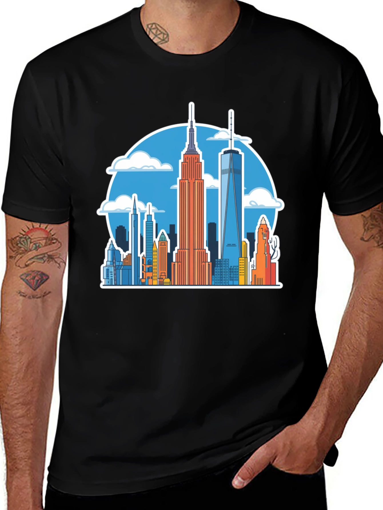 NYC Skyline Graphic Tee - Urban Style