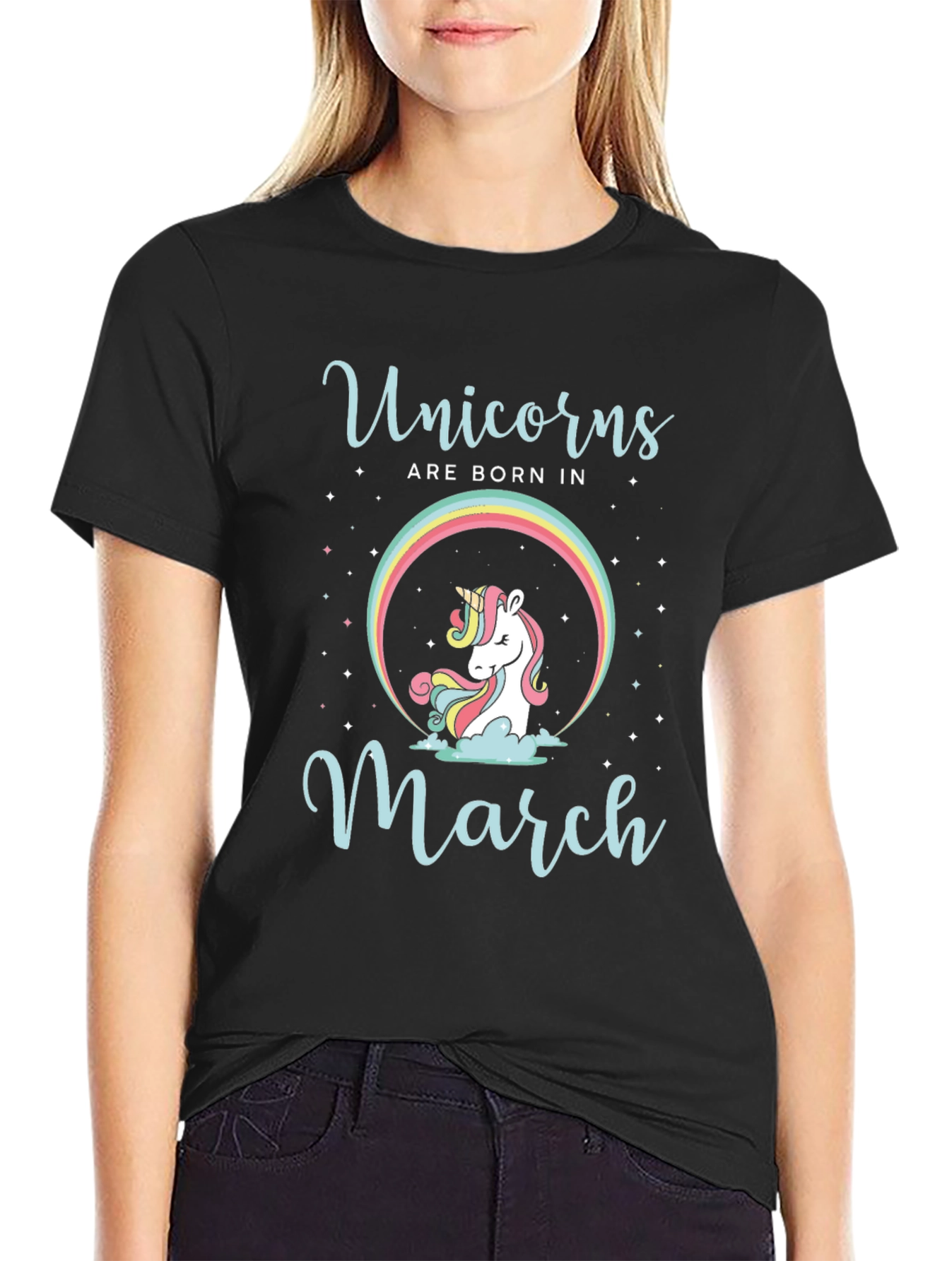 Unicorns Born in March T-Shirt
