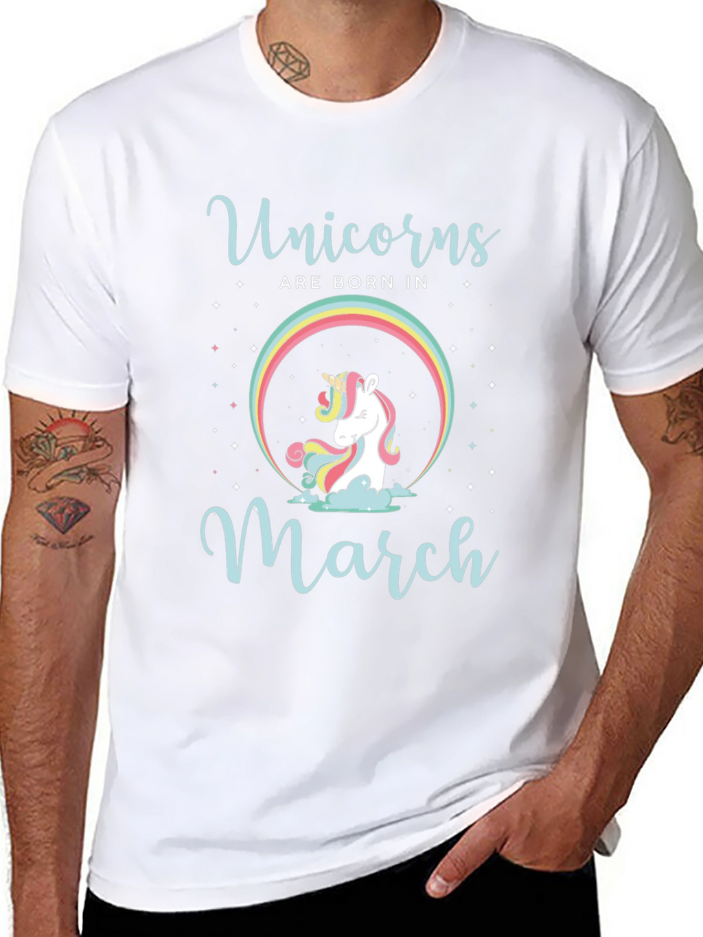 Unicorns Born in March T-Shirt