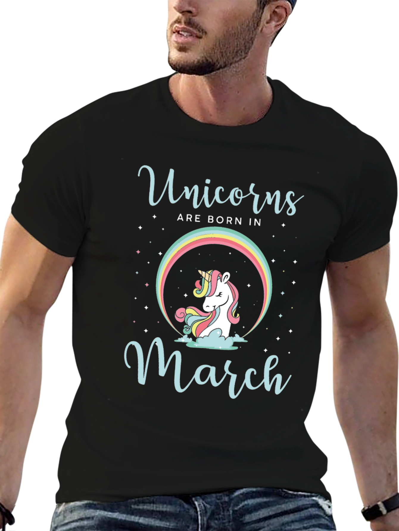 Unicorns Born in March T-Shirt