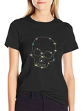 Starry Skull Graphic Tee - Mens Black T-Shirt