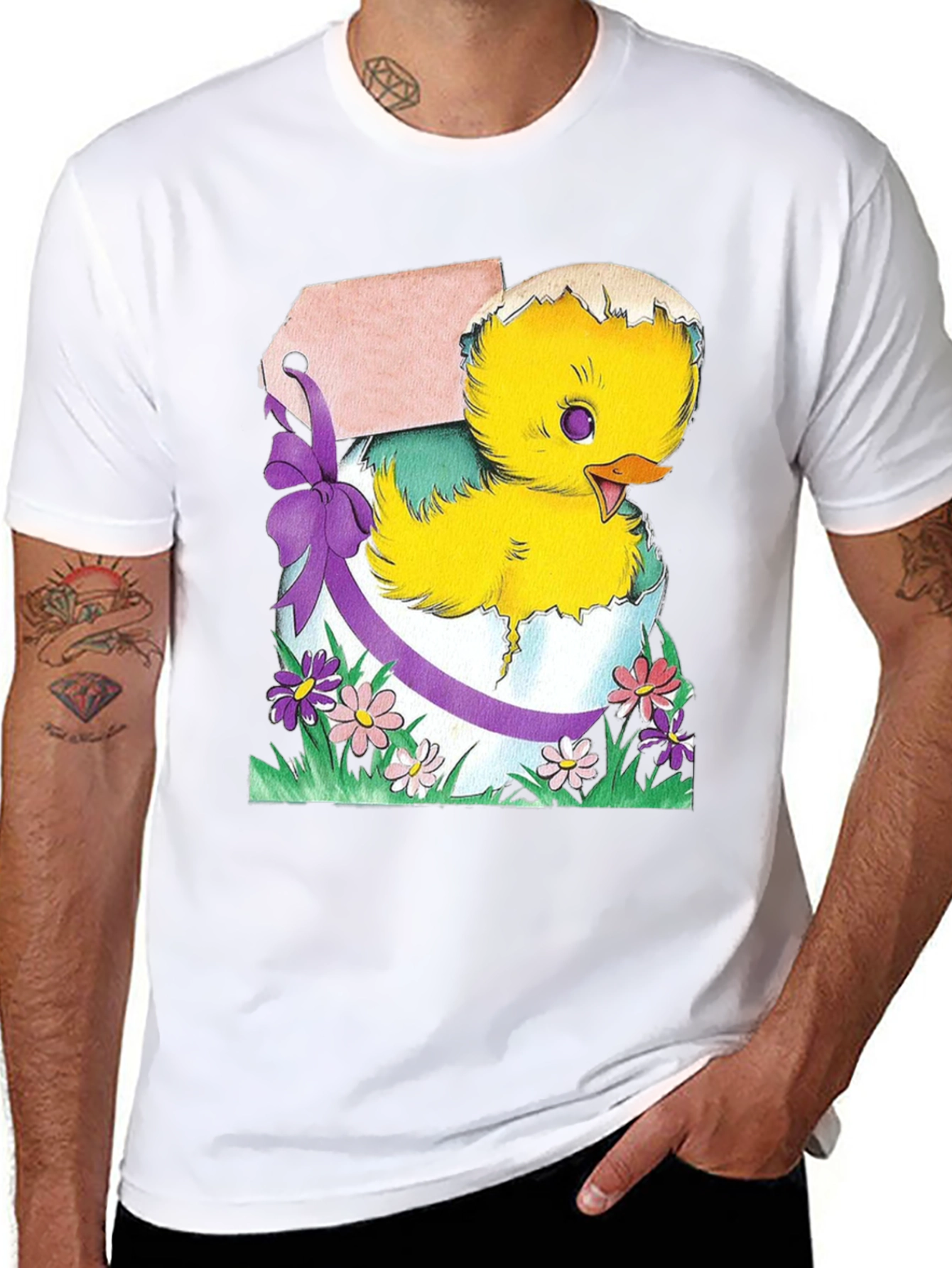 Easter Chick in Eggshell T-Shirt