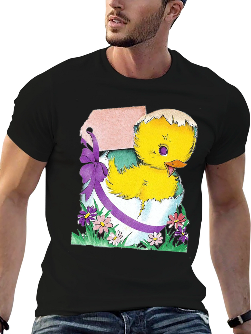 Easter Chick in Eggshell T-Shirt