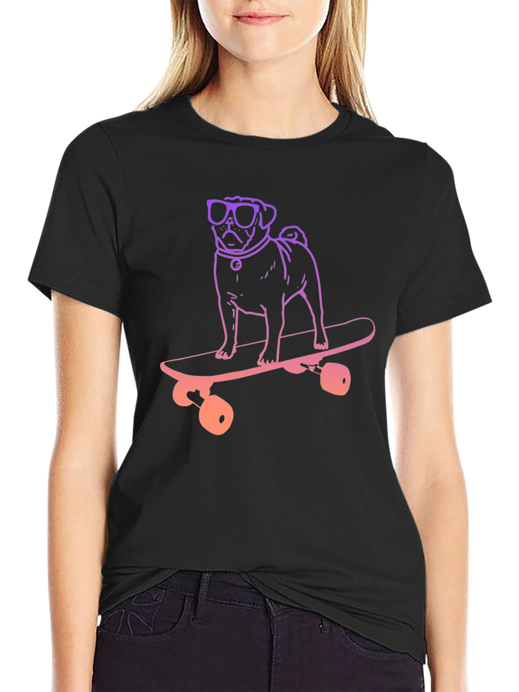 Pug Skateboard T-Shirt