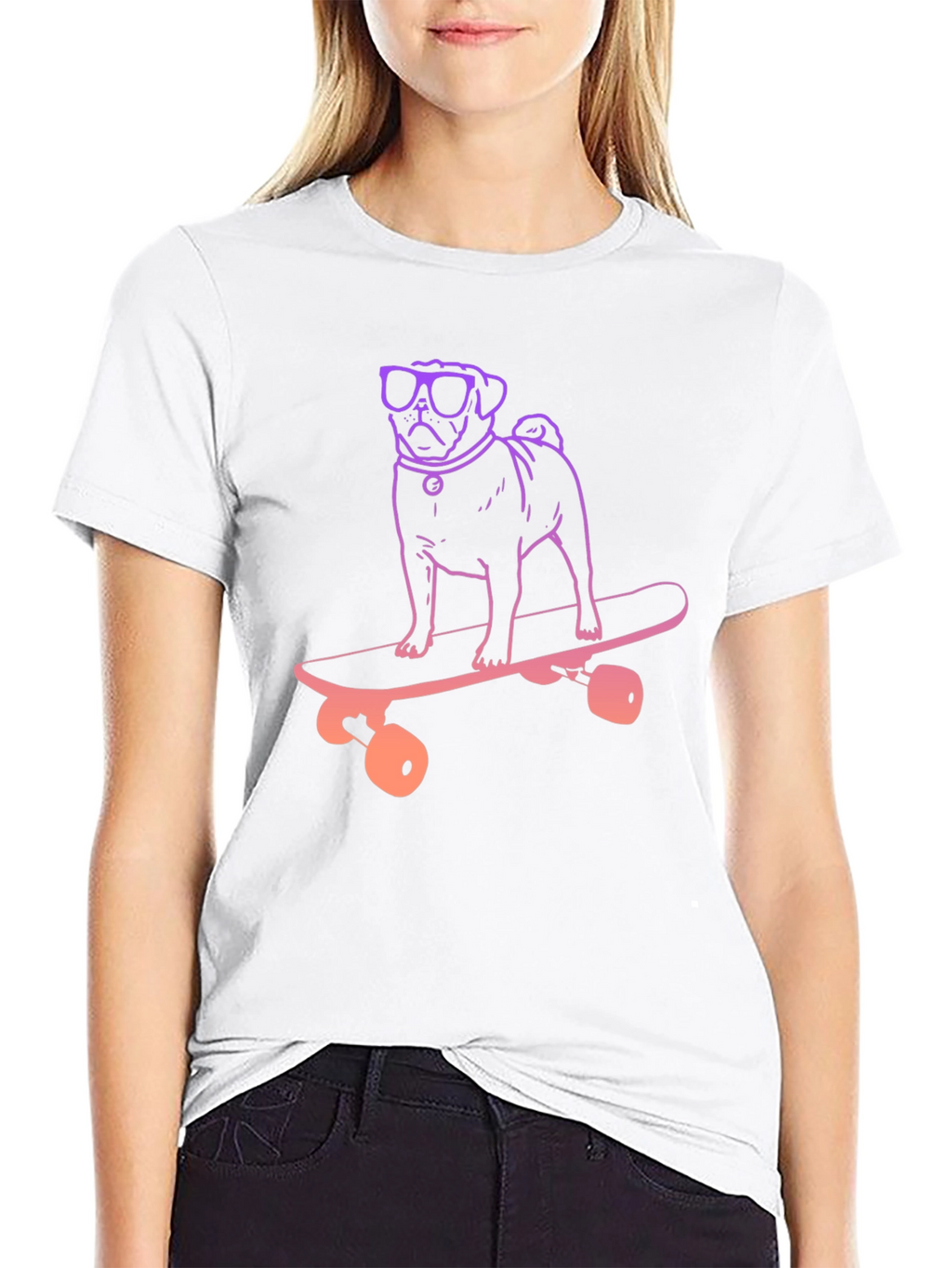 Pug Skateboard T-Shirt