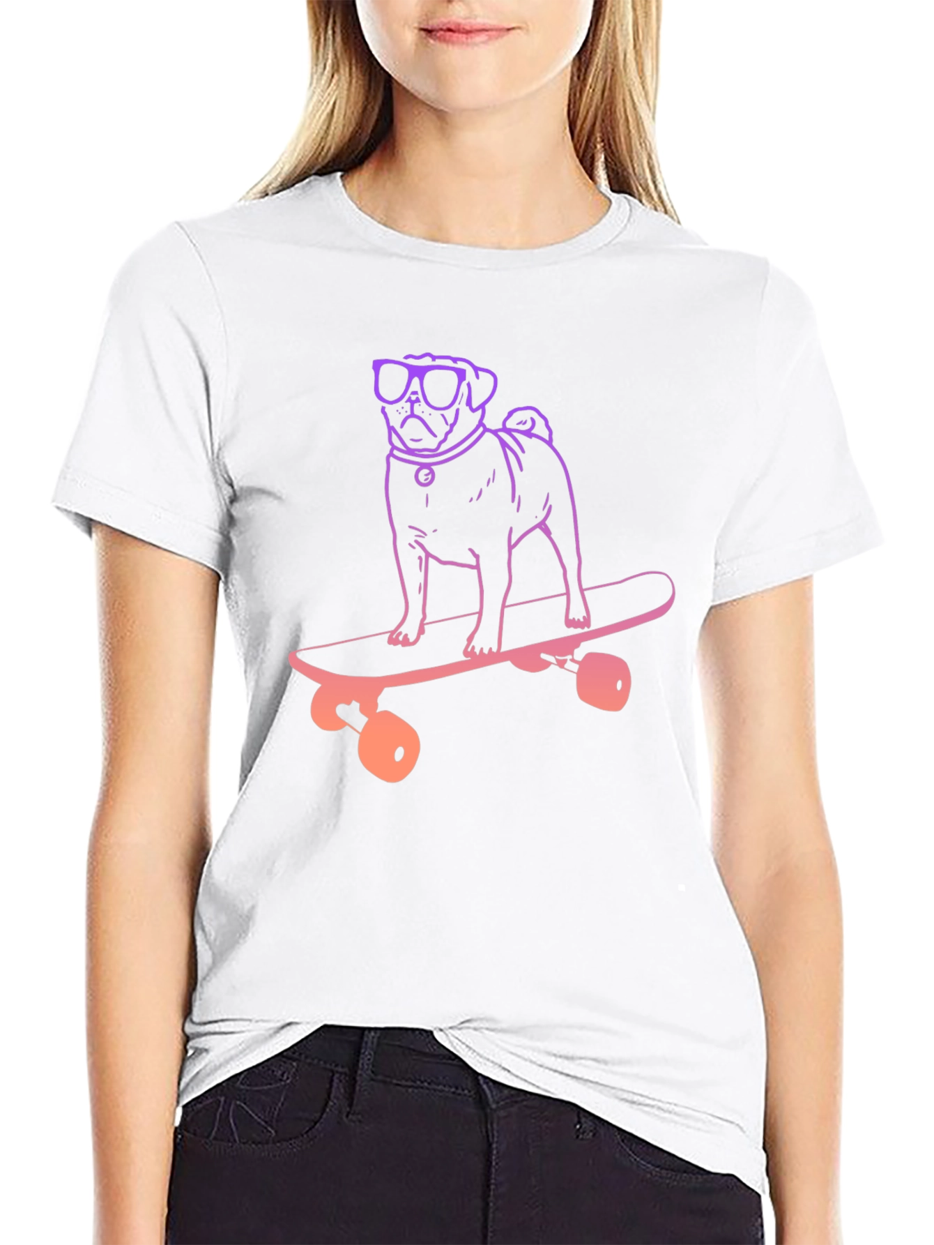 Pug Skateboard T-Shirt