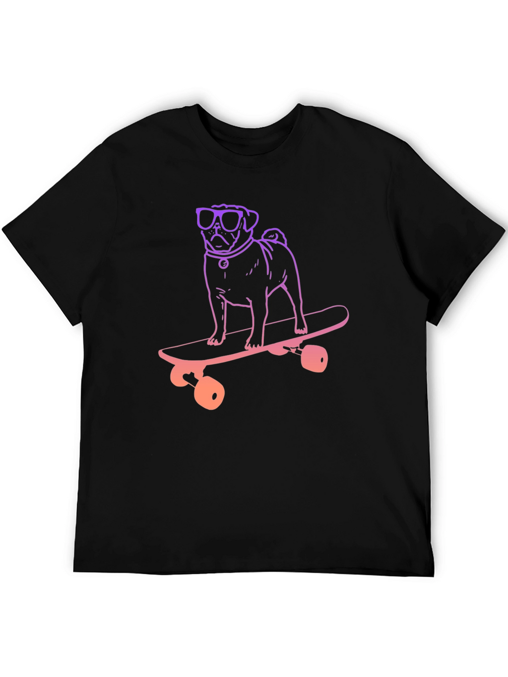 Pug Skateboard T-Shirt