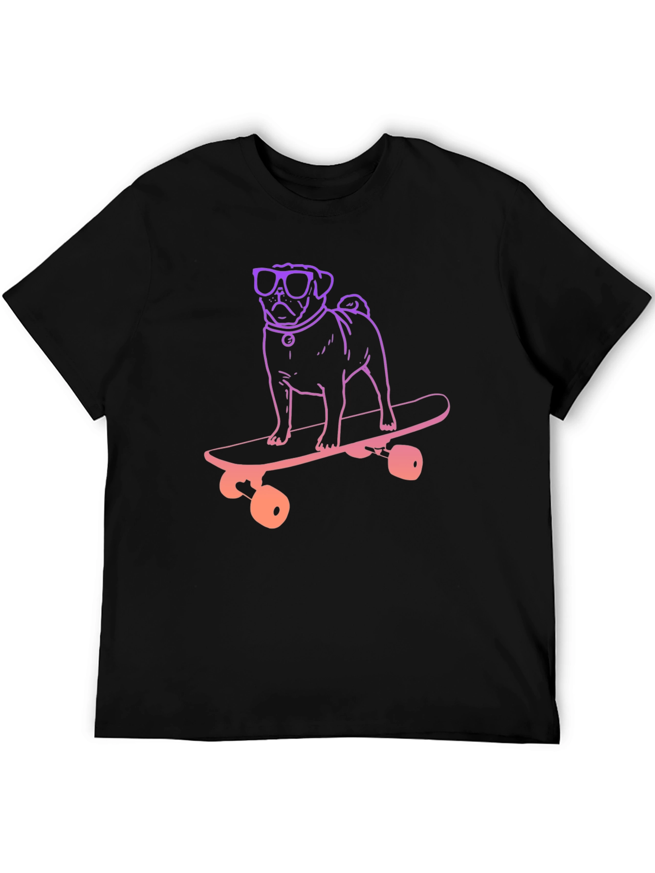 Pug Skateboard T-Shirt