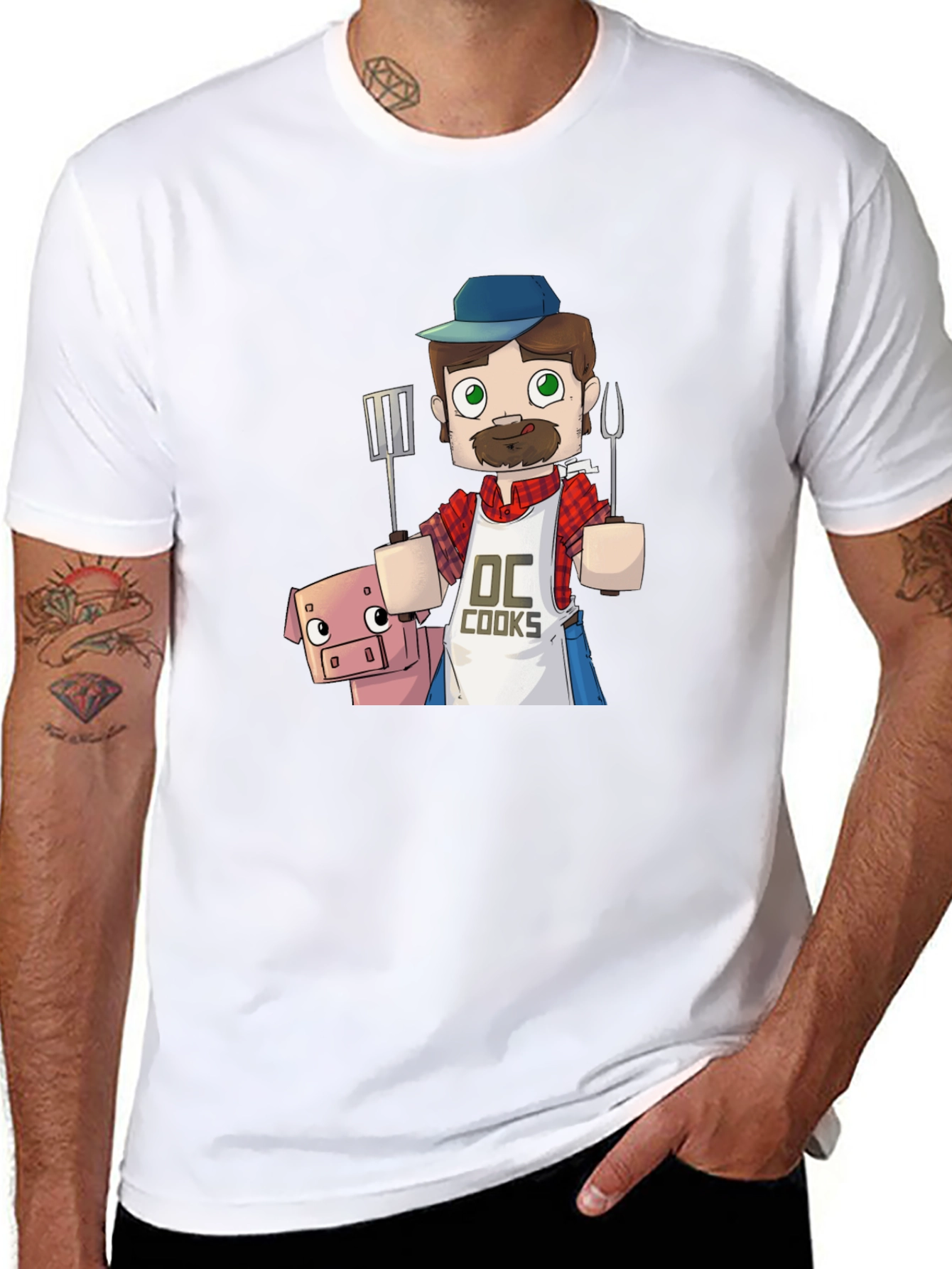 BBQ Chef and Pig Graphic Tee