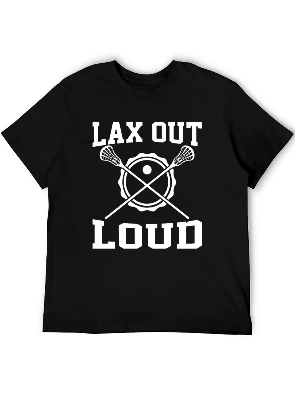 Lax Out Loud Black T-Shirt - Lacrosse Graphic Tee