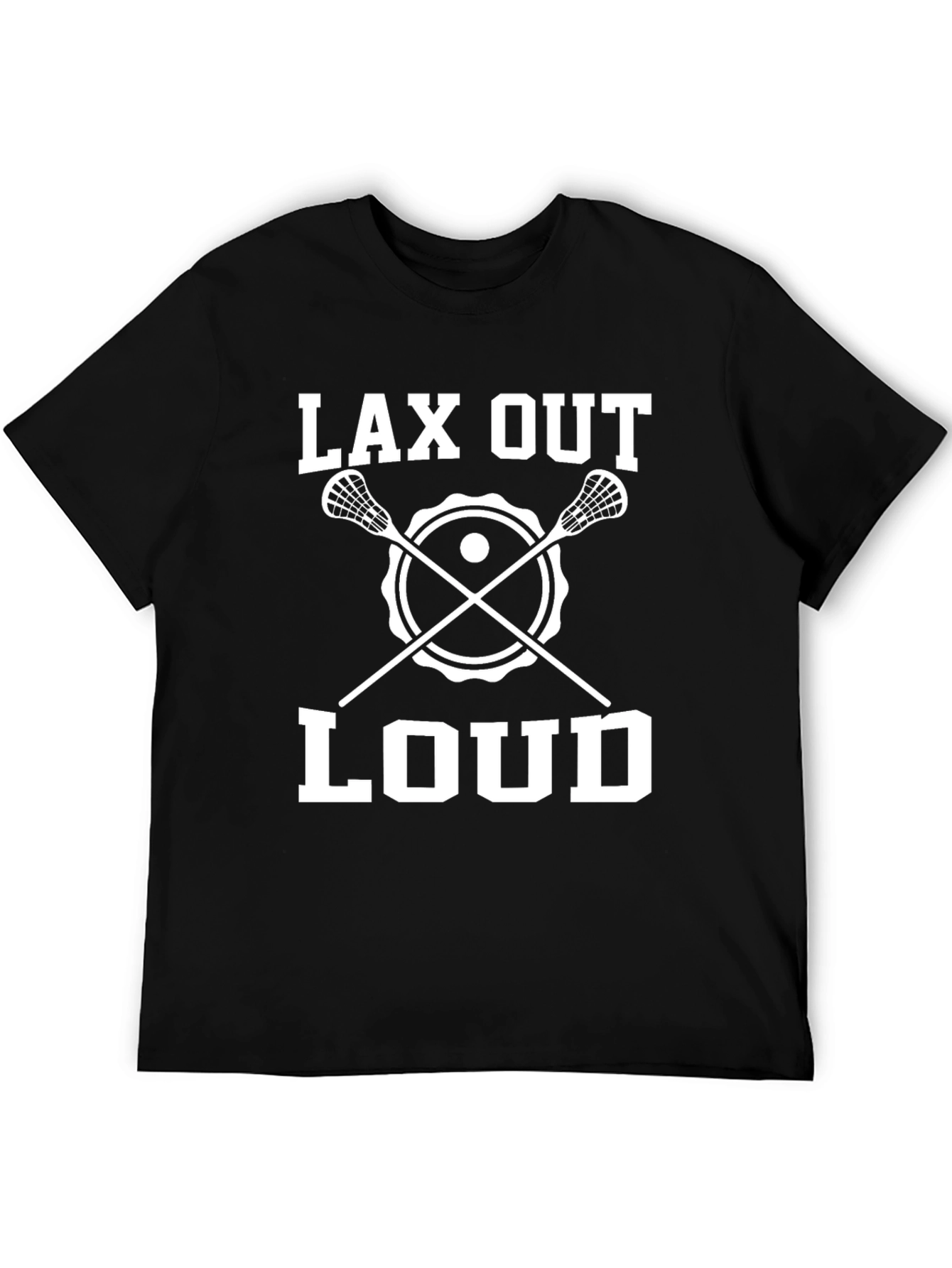 Lax Out Loud Black T-Shirt - Lacrosse Graphic Tee