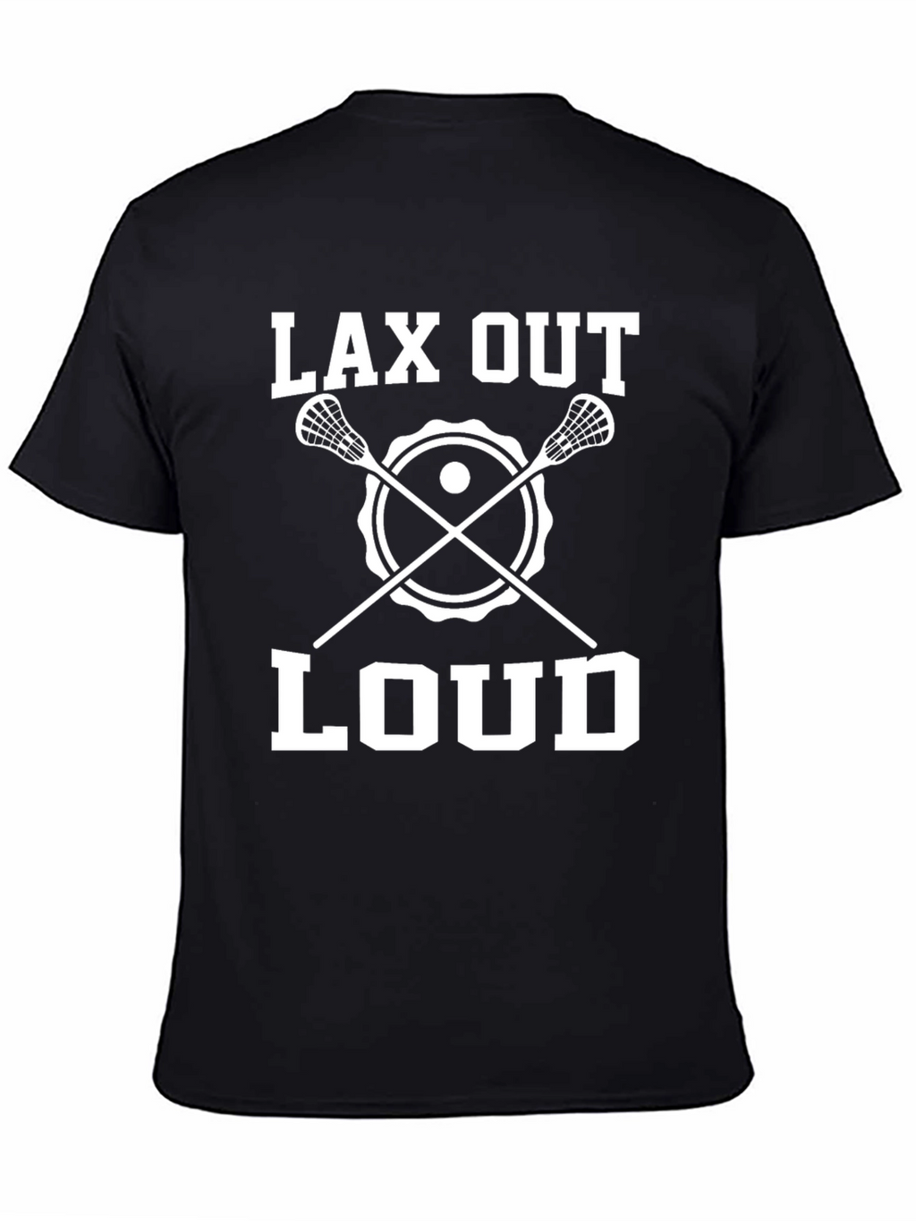 Lax Out Loud Black T-Shirt - Lacrosse Graphic Tee