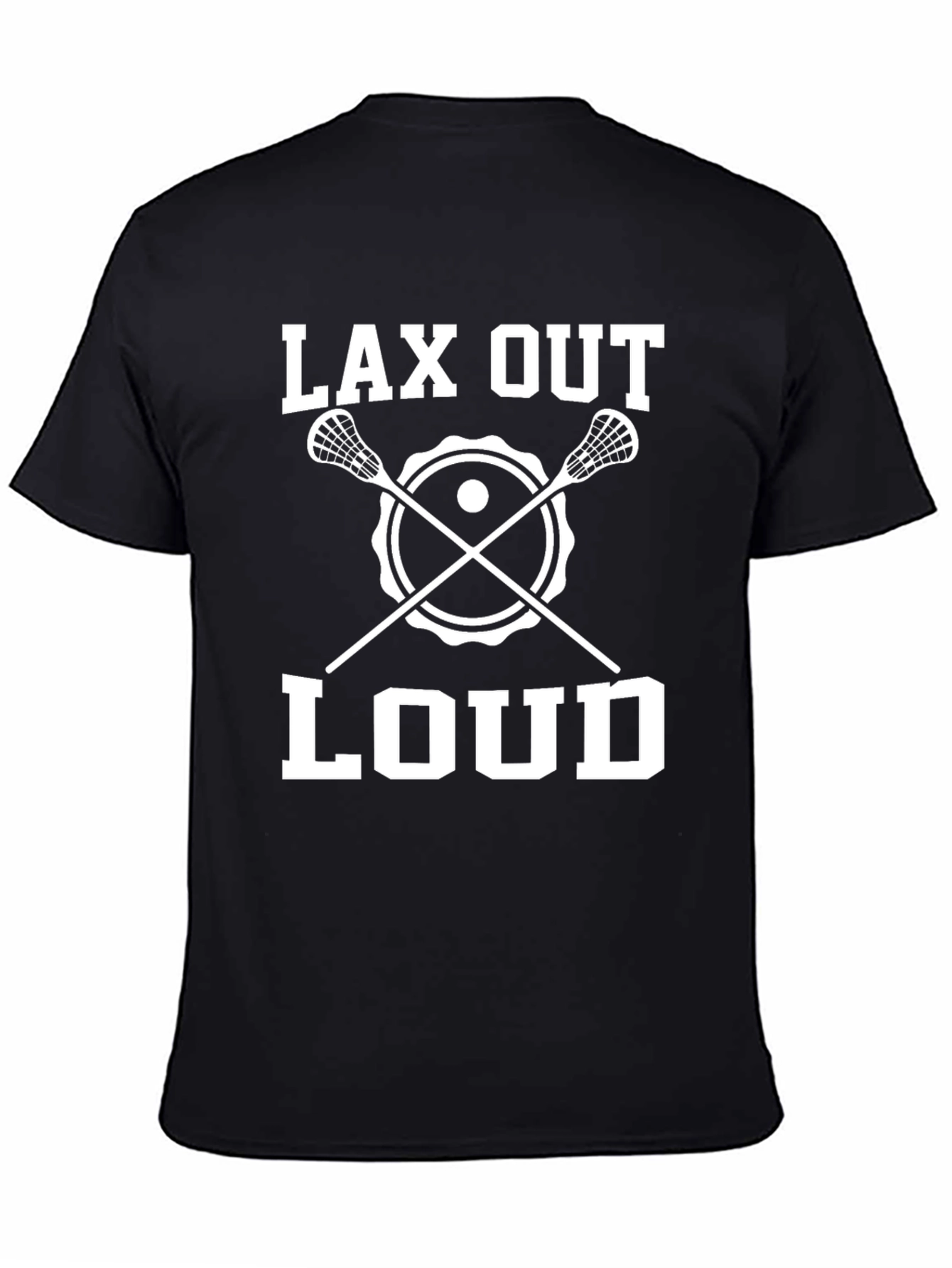 Lax Out Loud Black T-Shirt - Lacrosse Graphic Tee