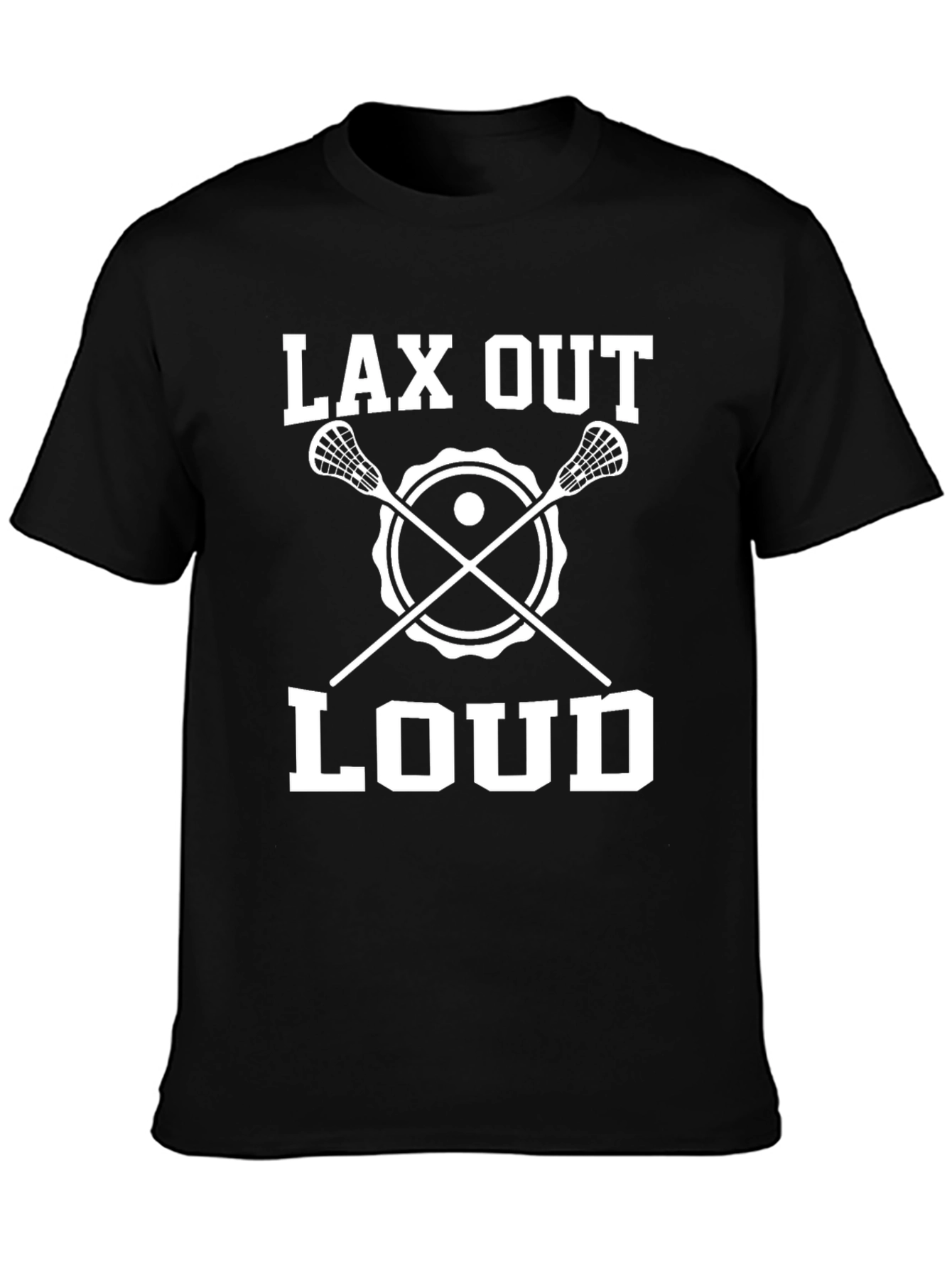 Lax Out Loud Black T-Shirt - Lacrosse Graphic Tee