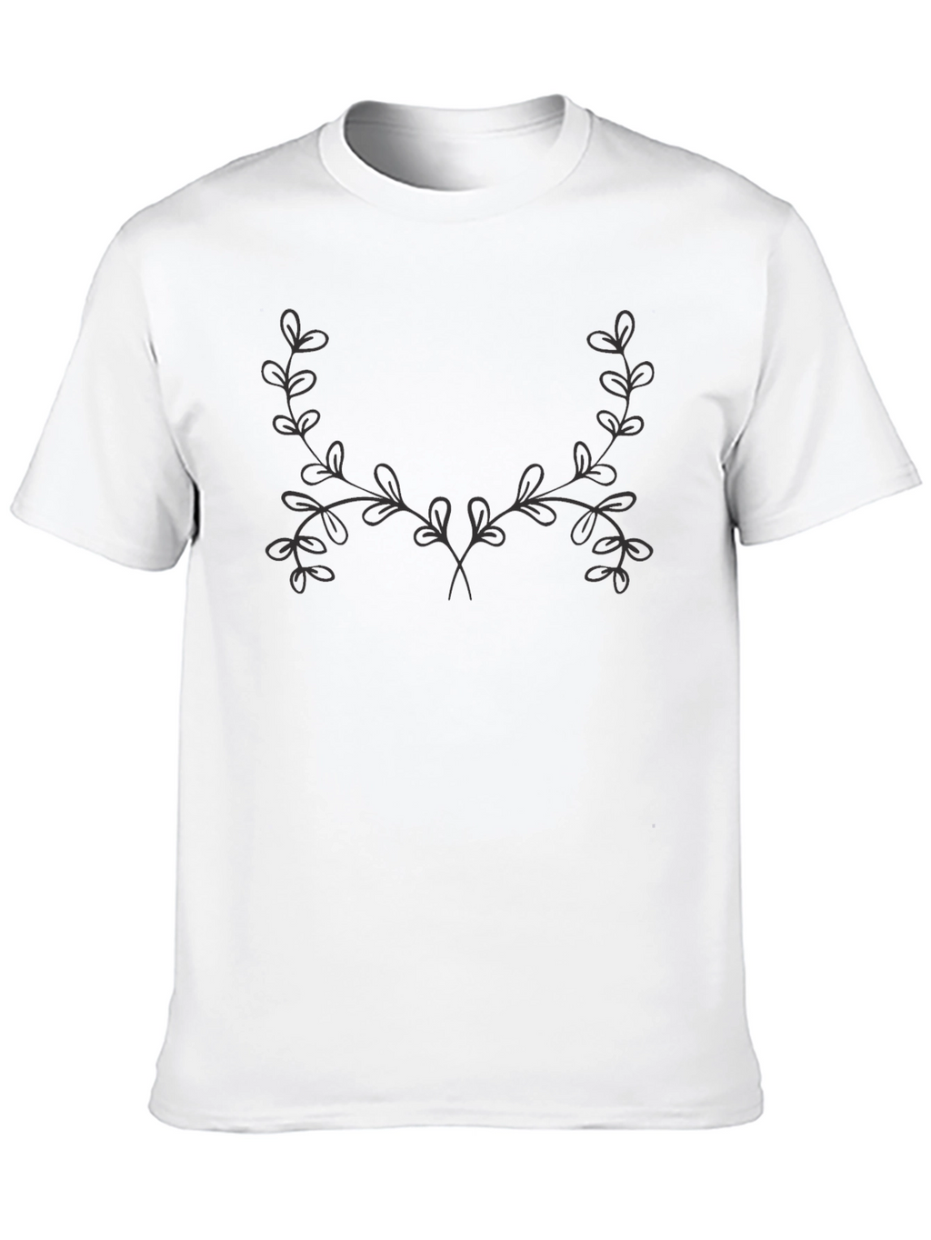 Nature-Inspired Black Graphic Tee