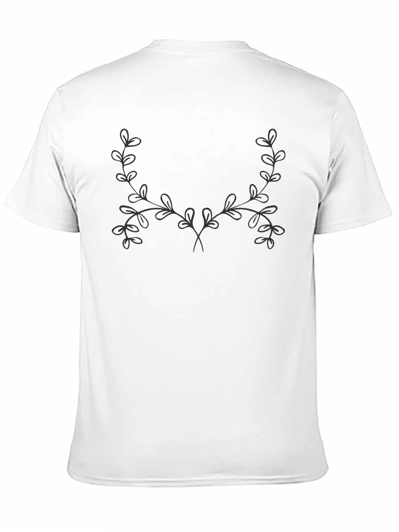 Nature-Inspired Black Graphic Tee