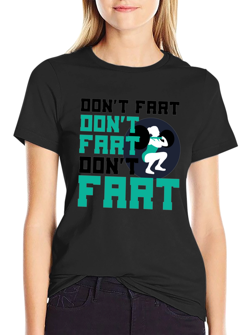 Dont Fart Weightlifting Black T-Shirt
