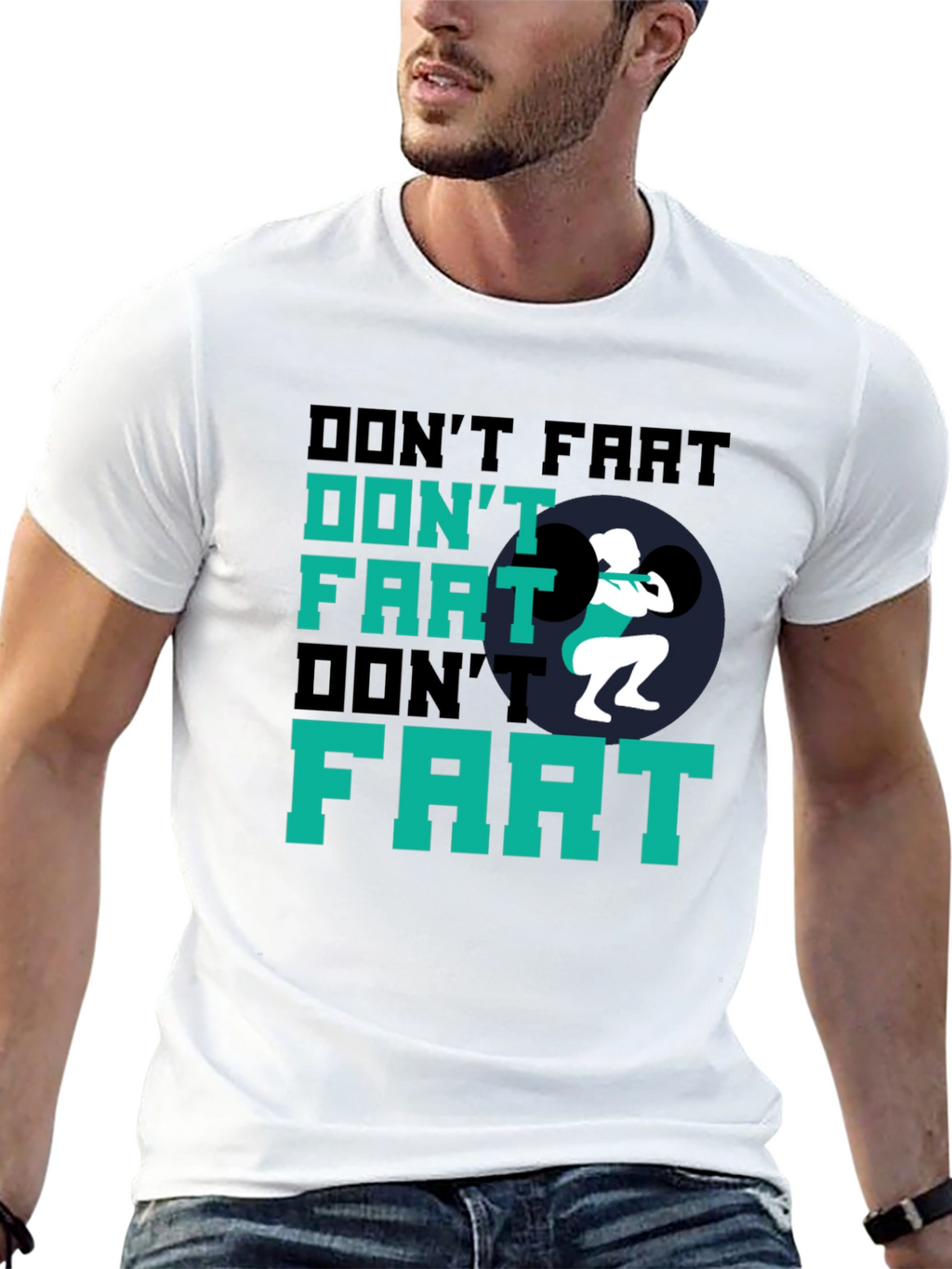 Dont Fart Weightlifting Black T-Shirt