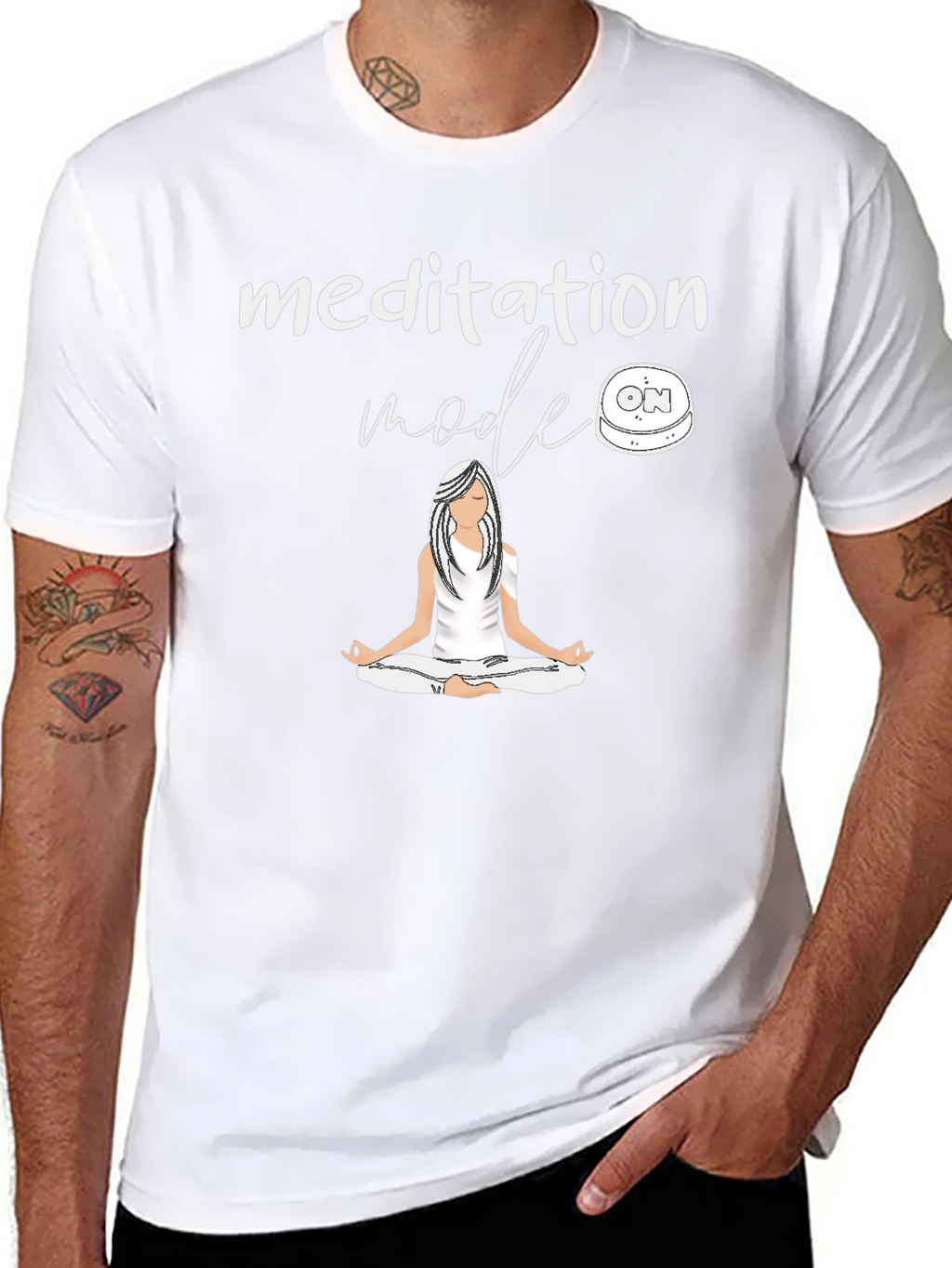 Meditation Mode Graphic Tee - Relax and Unwind