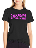 Cute Smart Dramatic T-Shirt - Black