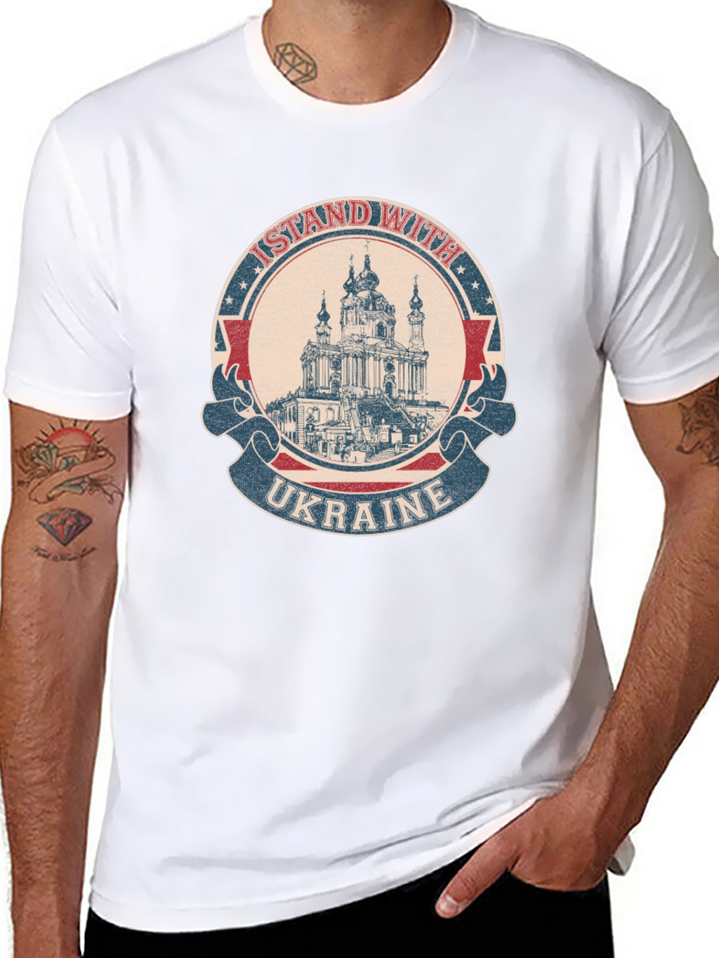 I Stand With Ukraine T-Shirt Black