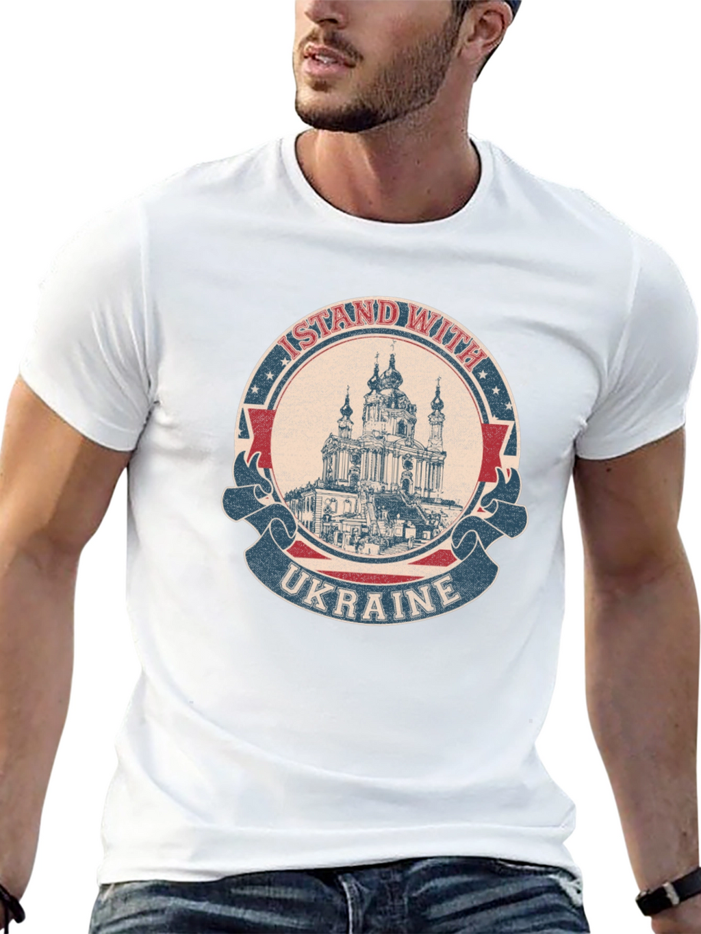 I Stand With Ukraine T-Shirt Black