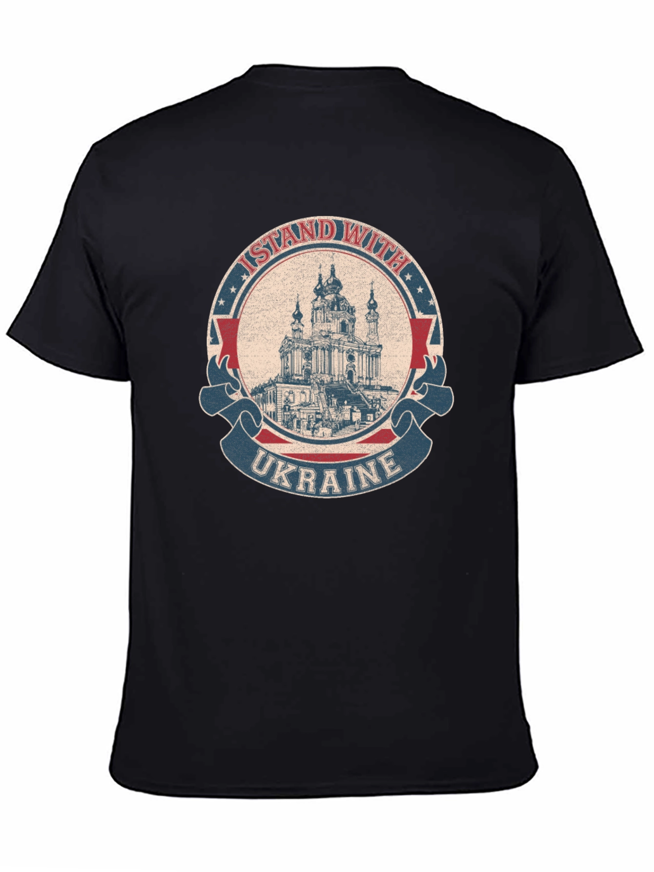 I Stand With Ukraine T-Shirt Black