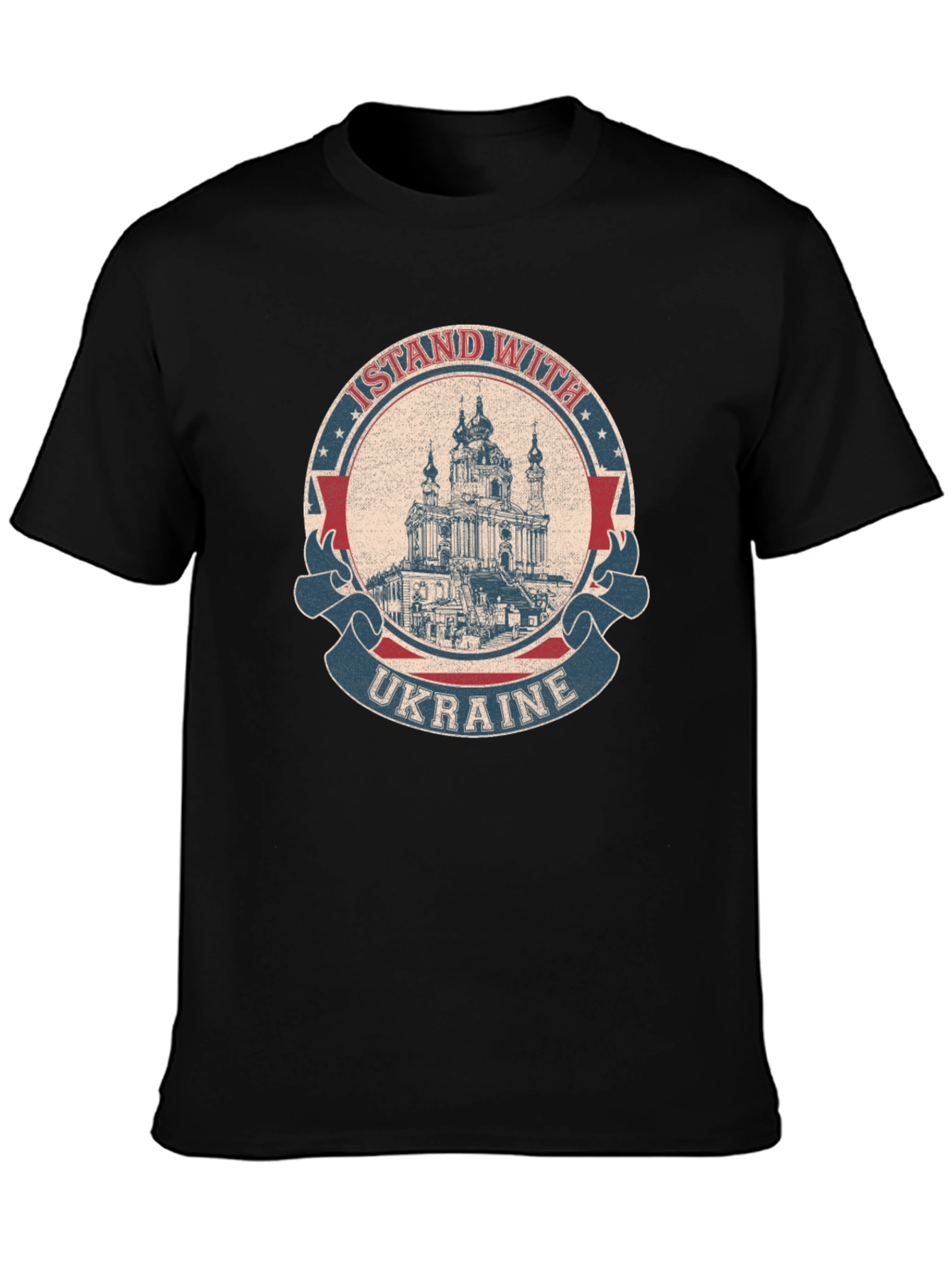 I Stand With Ukraine T-Shirt Black