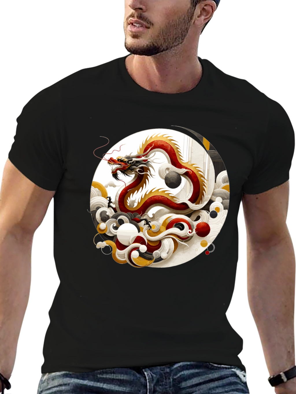 Yin Yang Dragon Graphic Tee