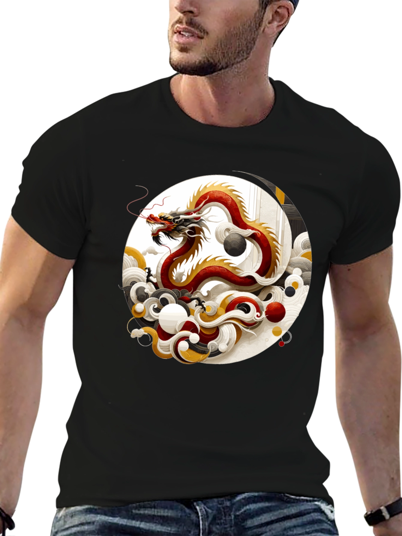 Yin Yang Dragon Graphic Tee