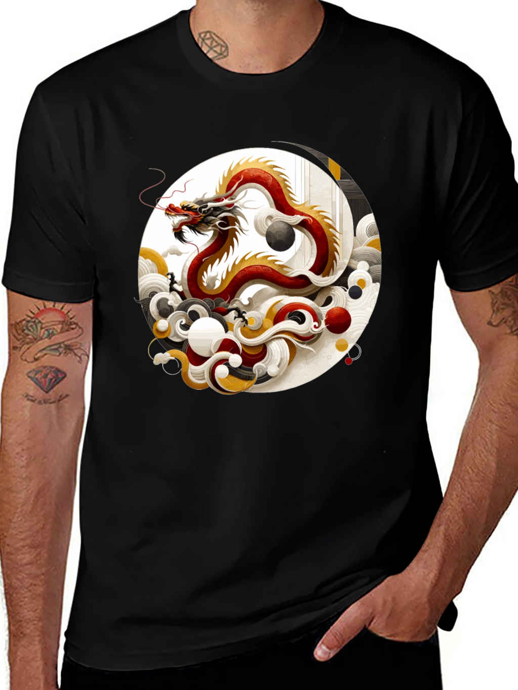 Yin Yang Dragon Graphic Tee