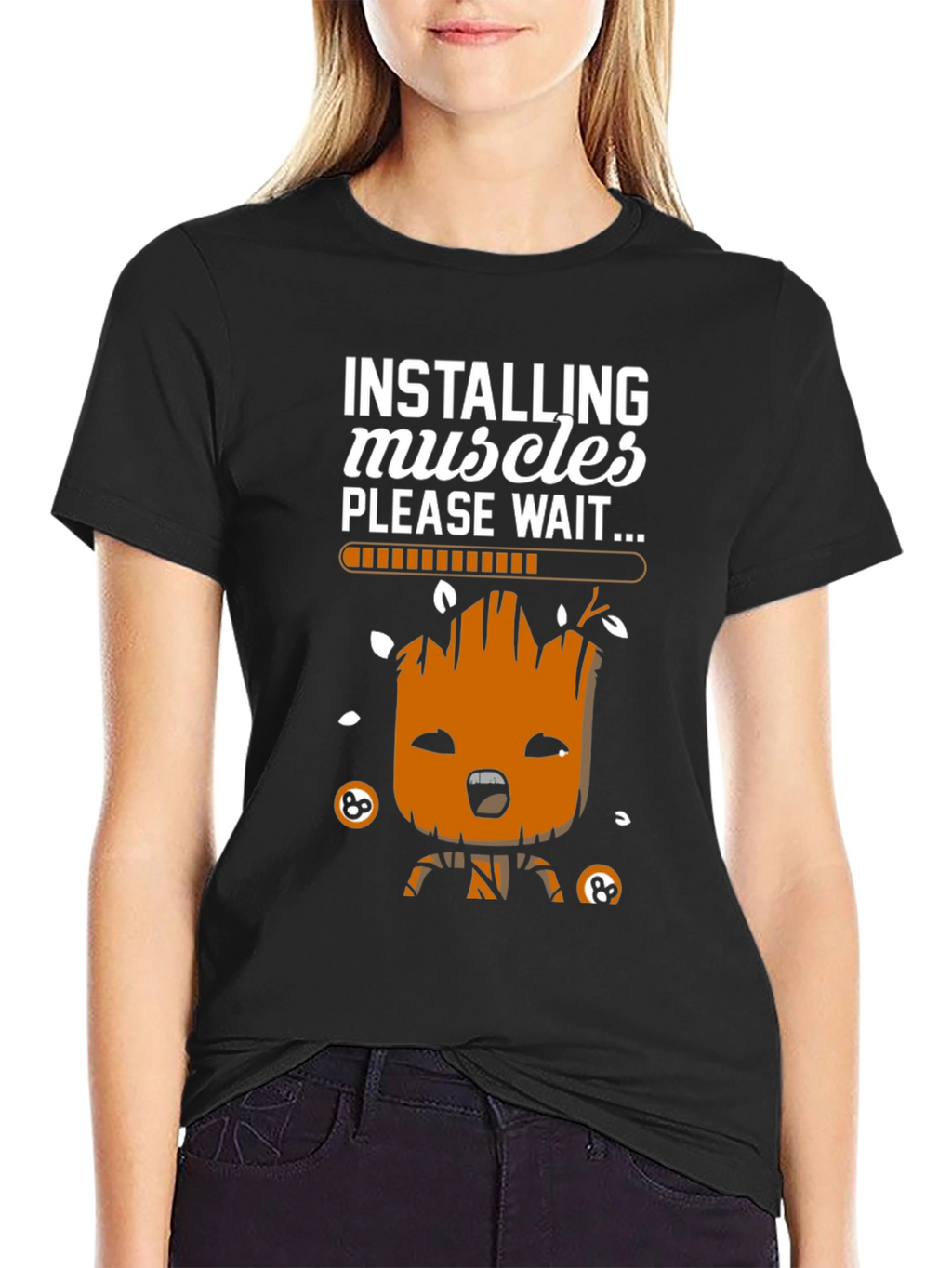 Installing Muscles Groot T-Shirt - Funny Workout Tee