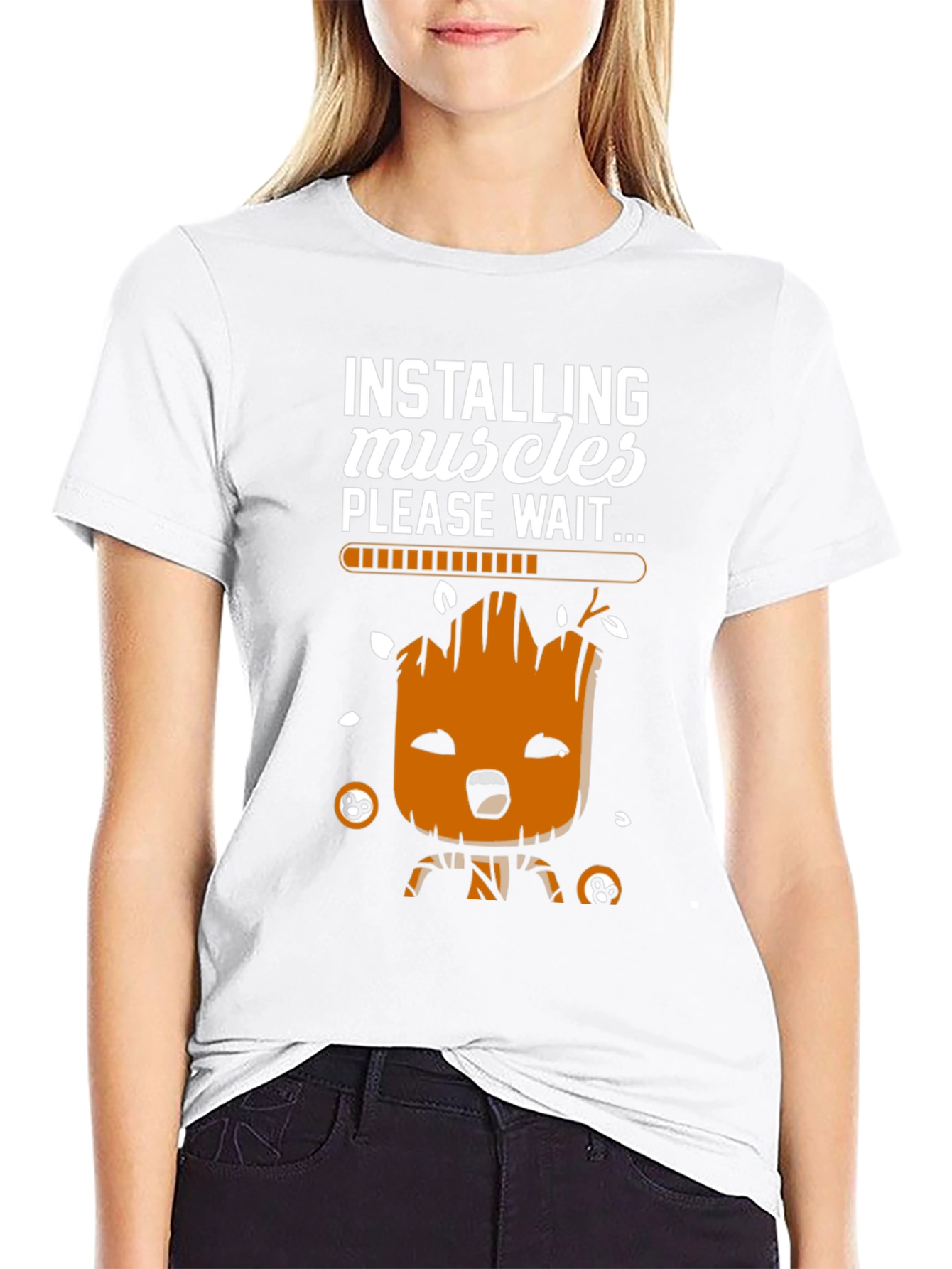Installing Muscles Groot T-Shirt - Funny Workout Tee