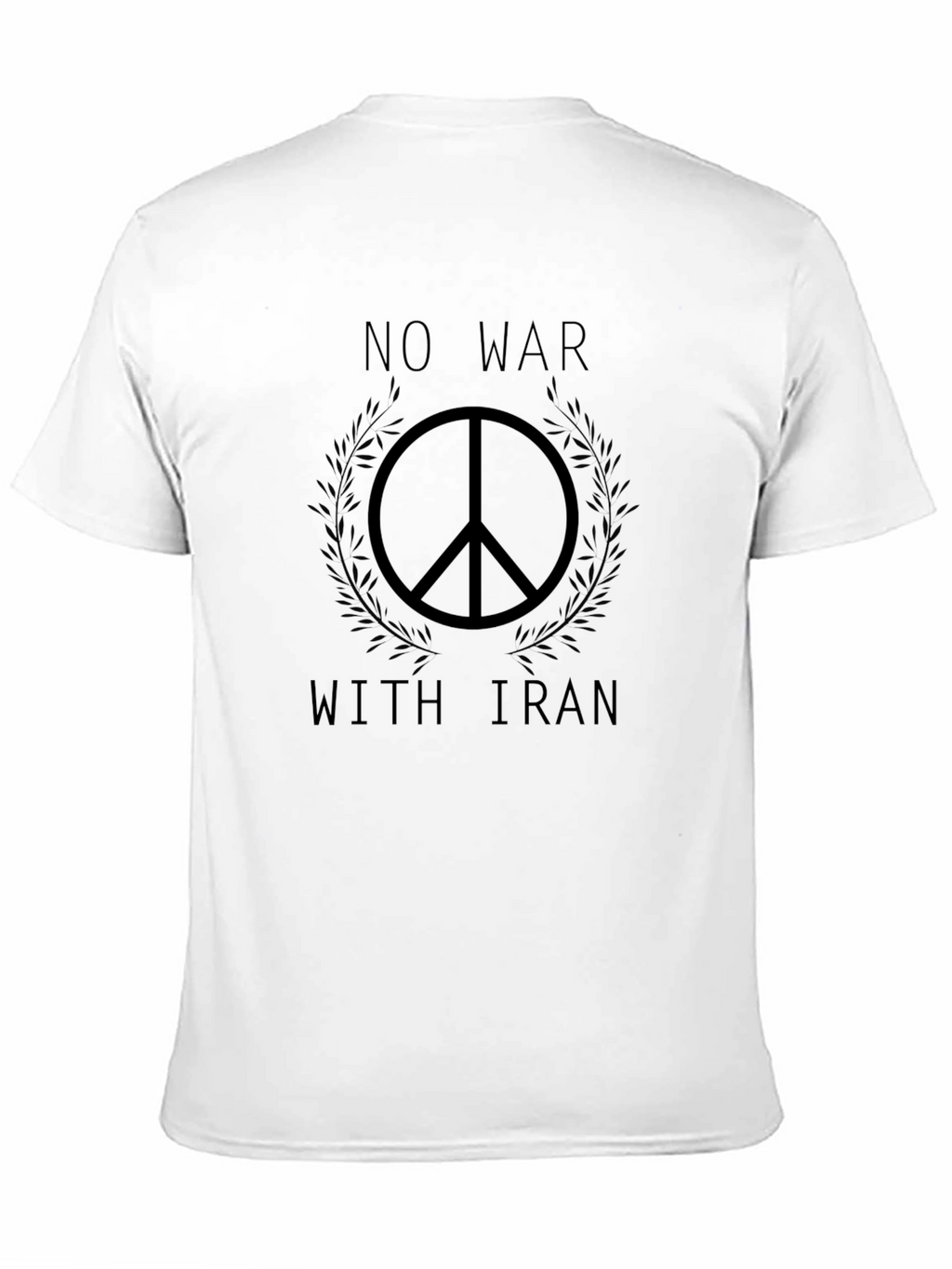 No War With Iran Black Graphic Tee