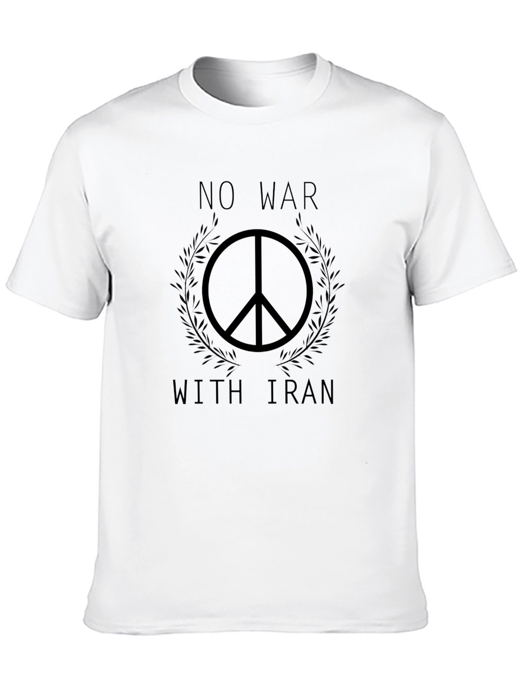 No War With Iran Black Graphic Tee