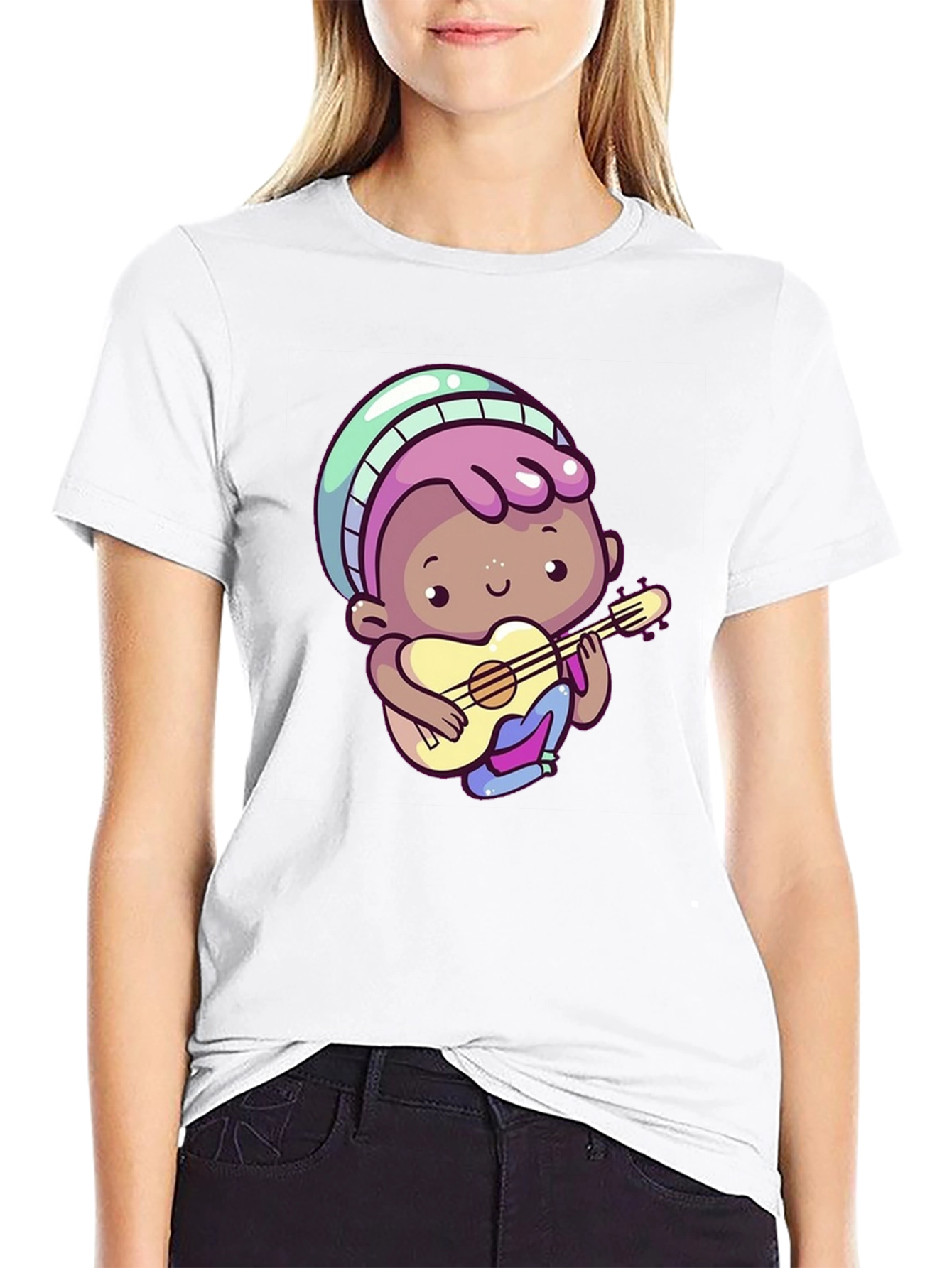 Cartoon Guitar Player T-Shirt