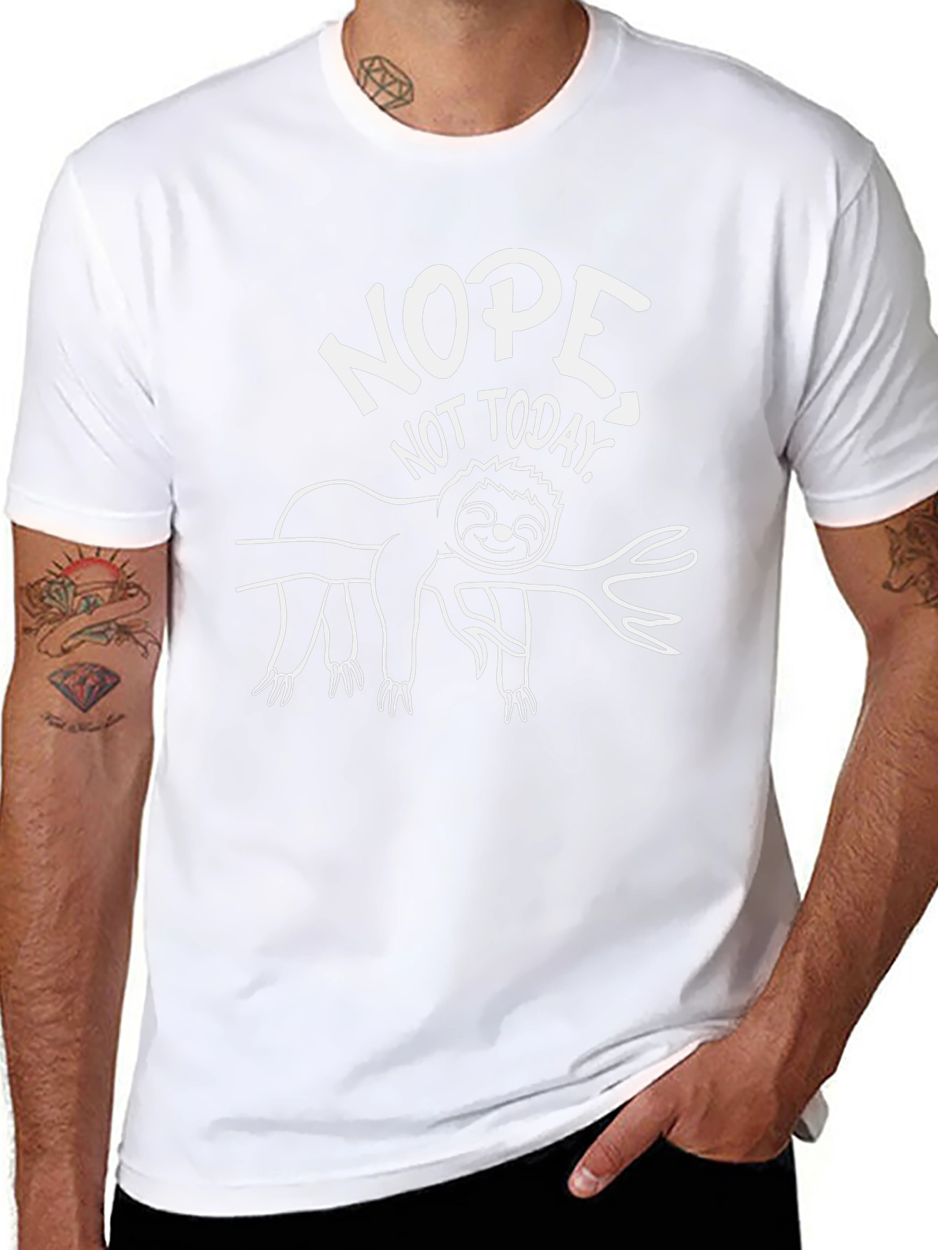 Nope Not Today Sloth Graphic Tee