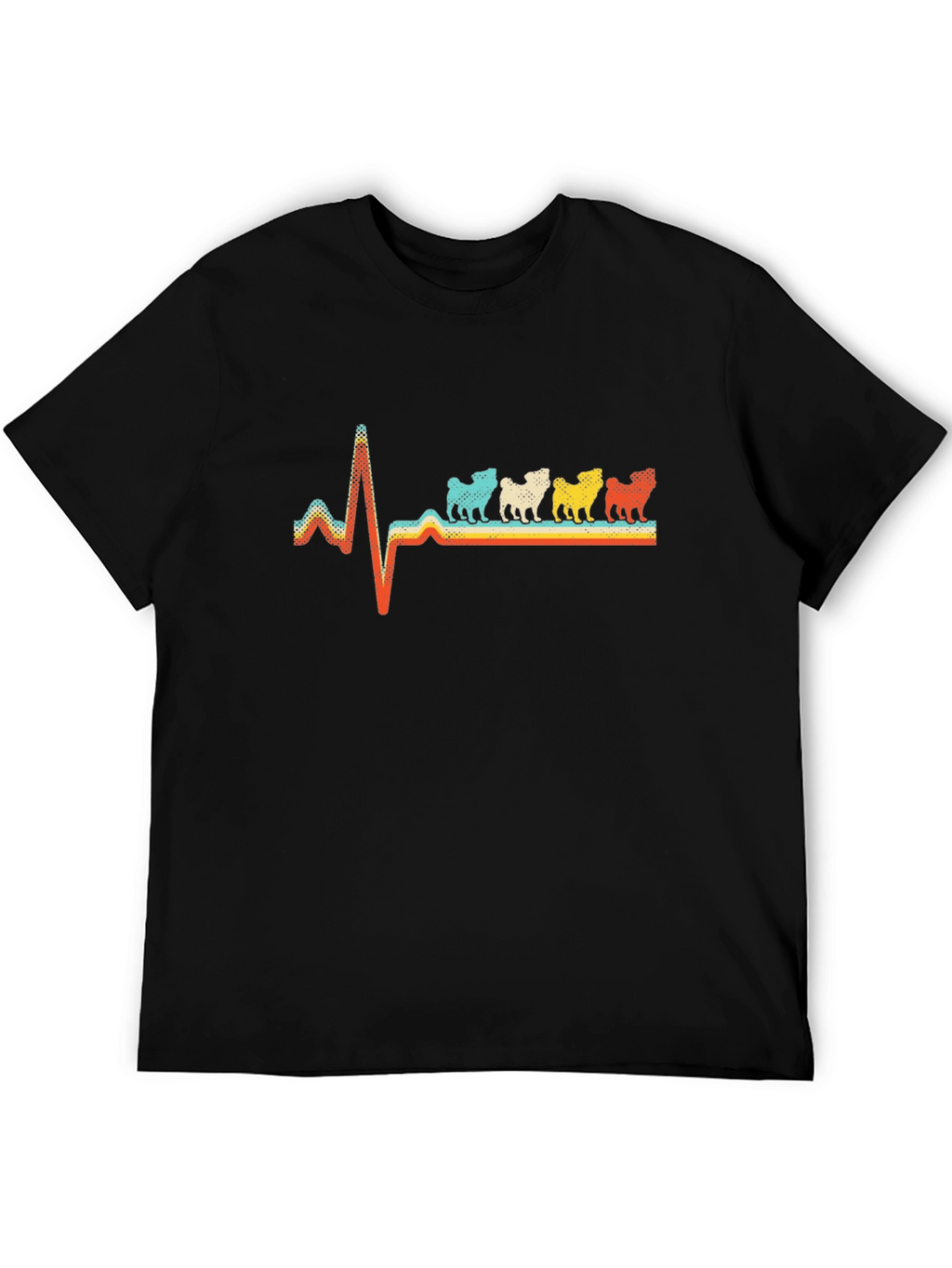 Dog Heartbeat Graphic Tee - Stylish Pet Lover T-Shirt