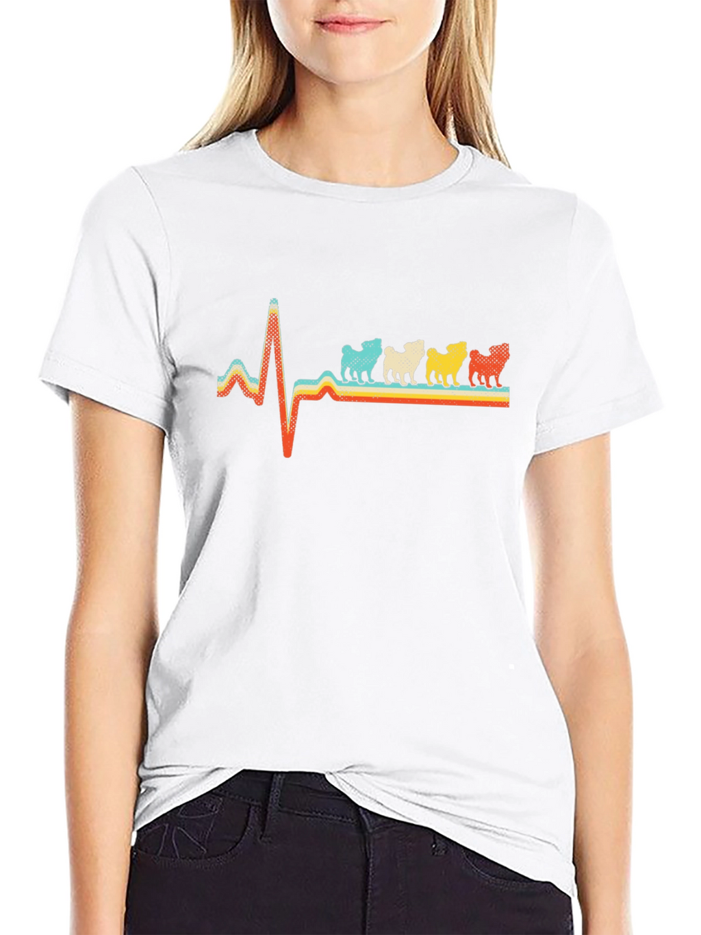 Dog Heartbeat Graphic Tee - Stylish Pet Lover T-Shirt