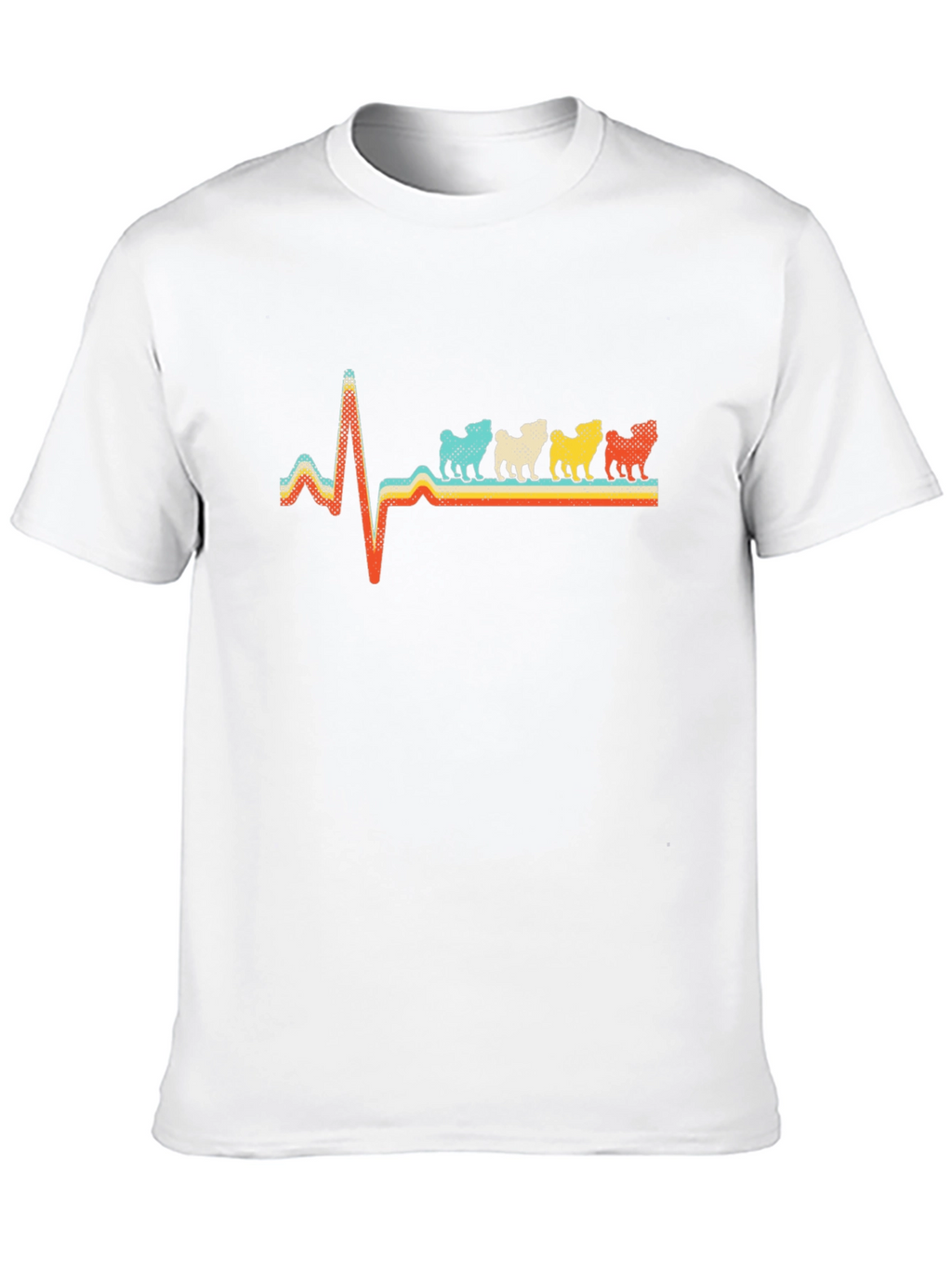Dog Heartbeat Graphic Tee - Stylish Pet Lover T-Shirt
