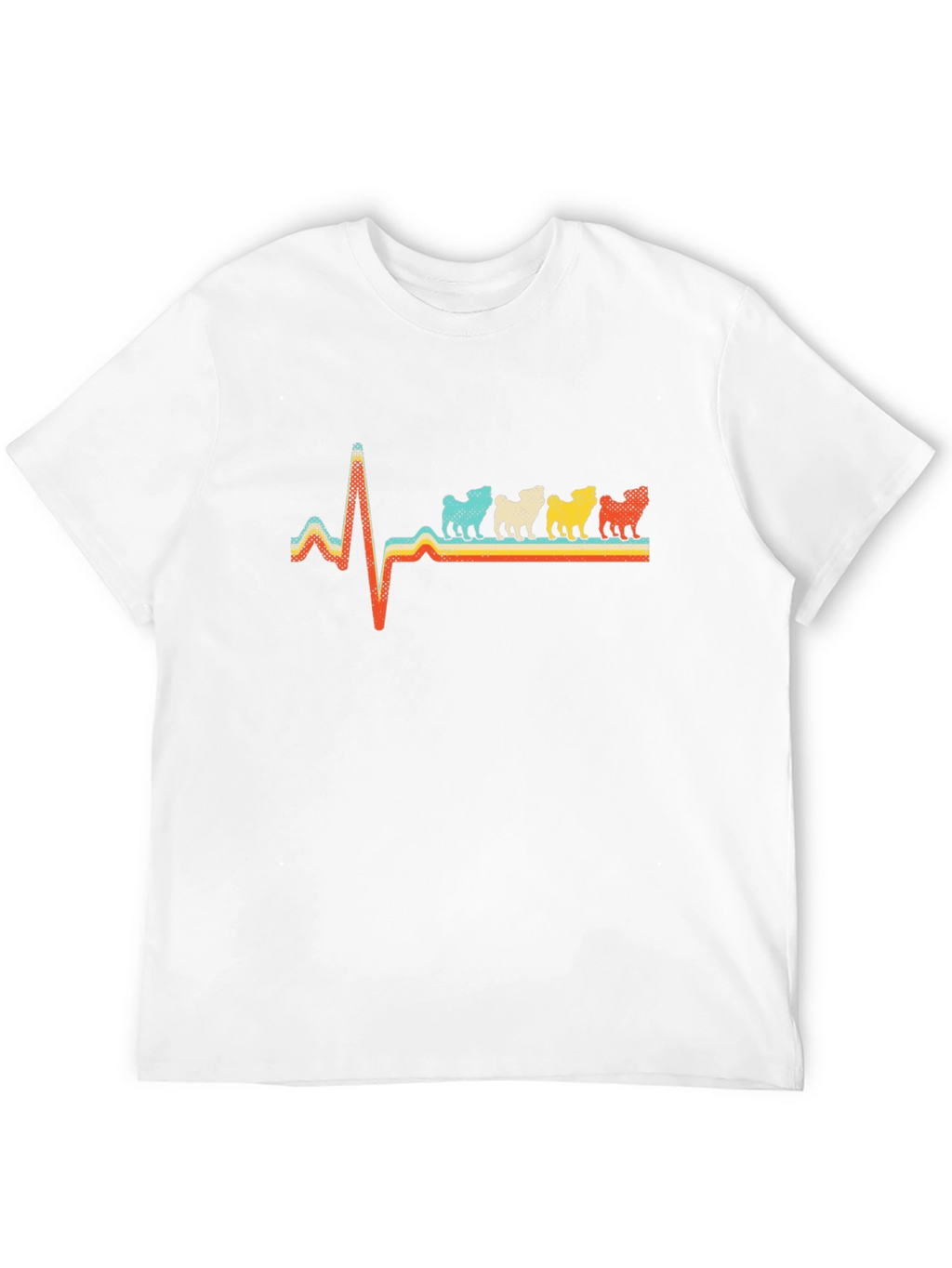 Dog Heartbeat Graphic Tee - Stylish Pet Lover T-Shirt