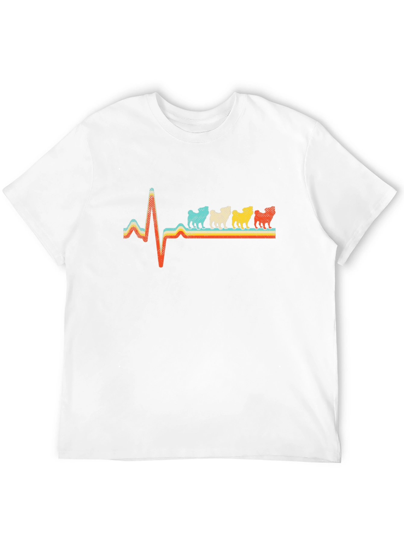 Dog Heartbeat Graphic Tee - Stylish Pet Lover T-Shirt