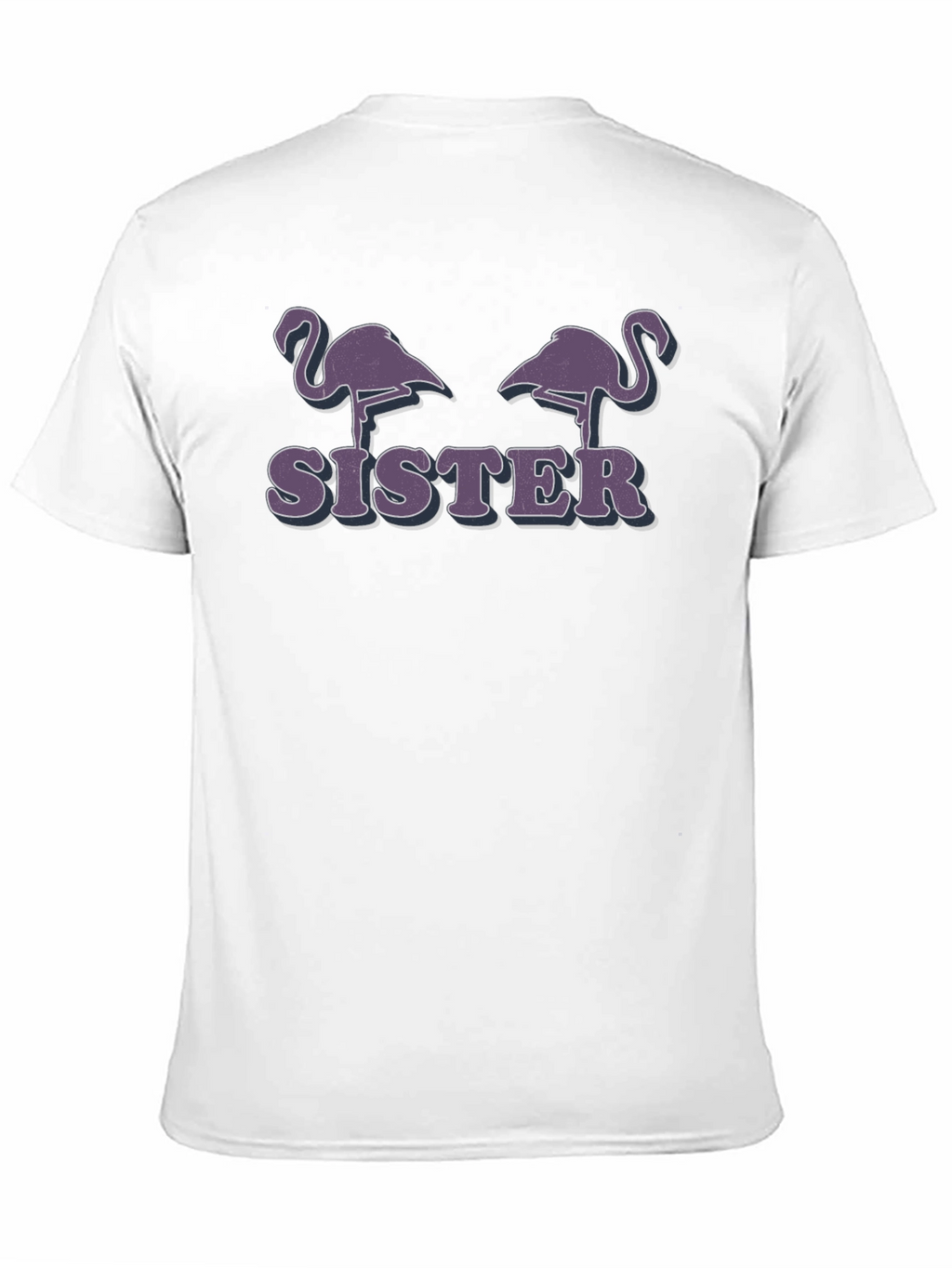 Flamingo Sister Graphic T-Shirt - Black