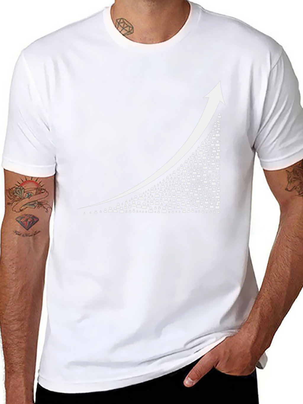 Upward Trend Graphic Tee - Black