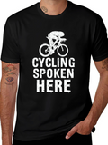 Cycling Spoken Here Black T-Shirt