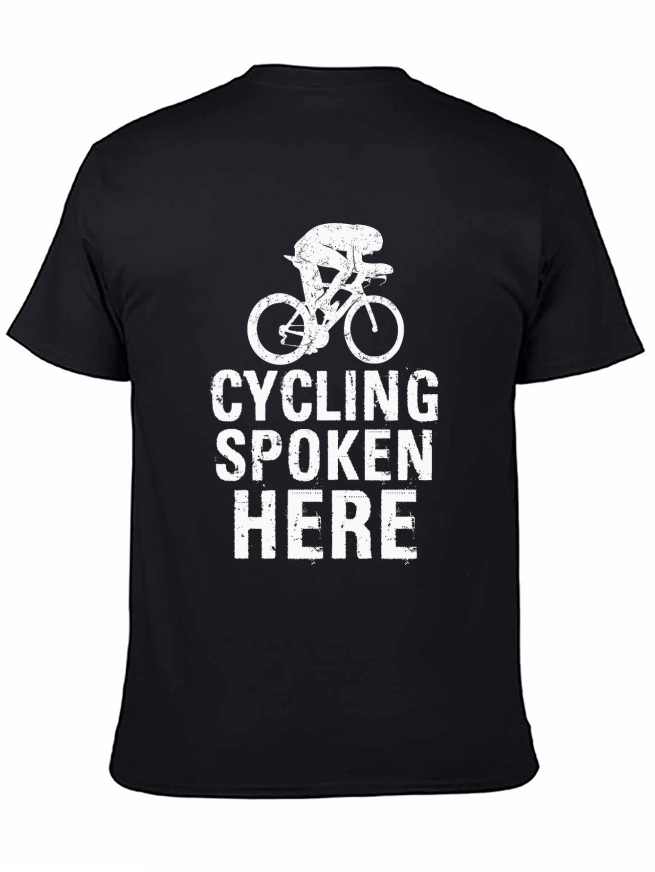 Cycling Spoken Here Black T-Shirt